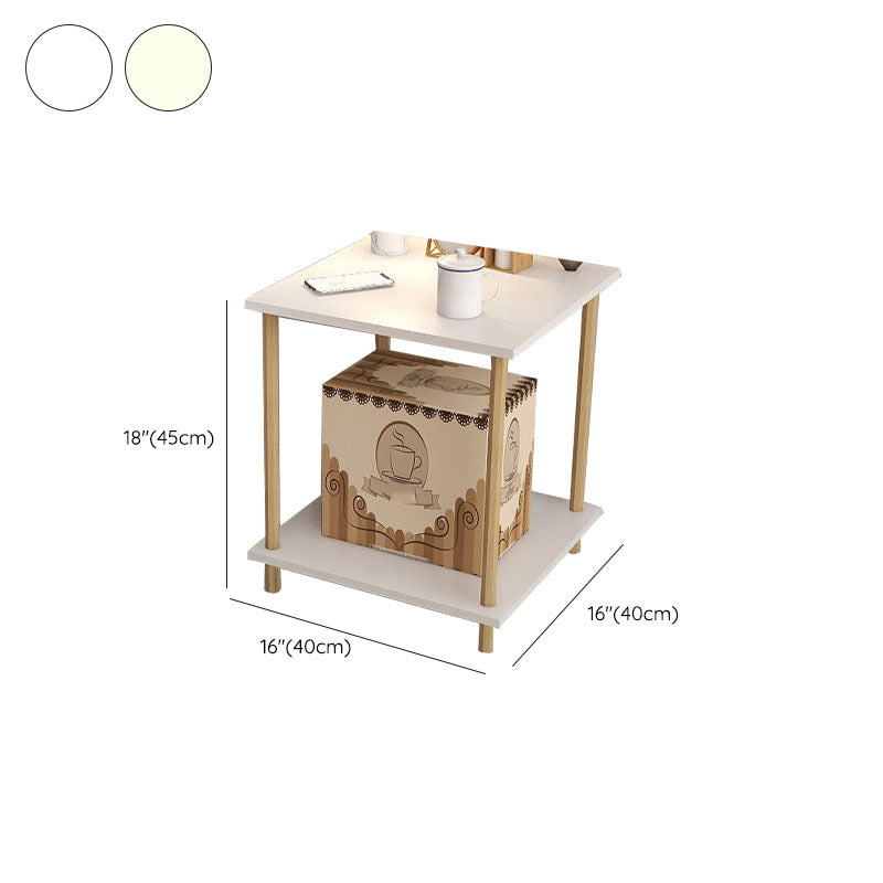 Modern houten bed nachtkastje open opberg nachttafel voor slaapkamer