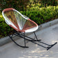 Silla de mecedora de estilo moderno Ratán de ratán al aire libre para ocio