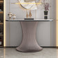 16 Inch Wide Accent Table Modern Style Stone Half Moon Console Table for Hall