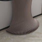 16 Inch Wide Accent Table Modern Style Stone Half Moon Console Table for Hall