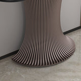 16 Inch Wide Accent Table Modern Style Stone Half Moon Console Table for Hall