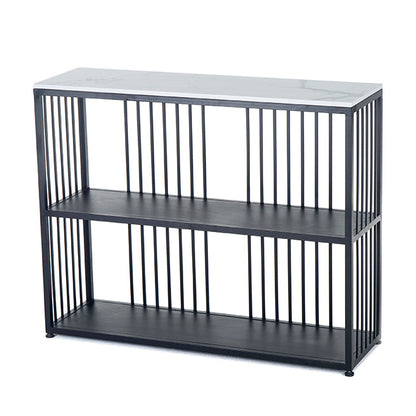 12 Inch Wide Glam Console Table Rectangle Stone Sofa Console Table