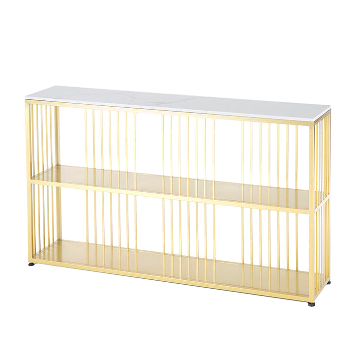 12 Inch Wide Glam Console Table Rectangle Stone Sofa Console Table