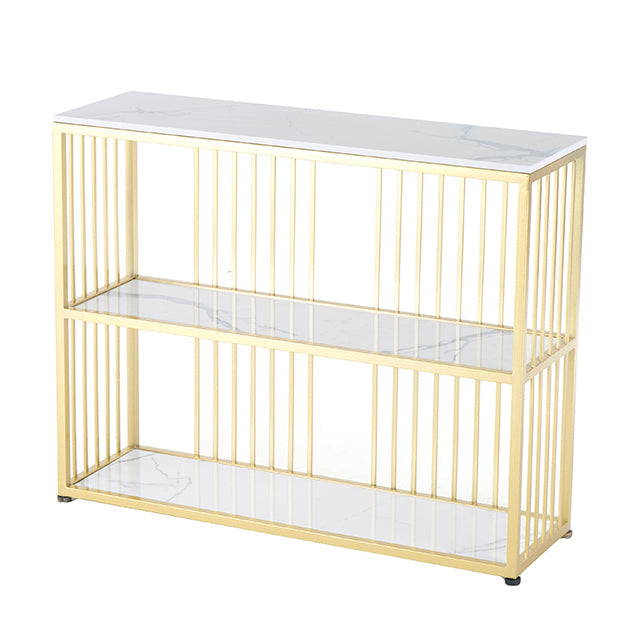 12 Inch Wide Glam Console Table Rectangle Stone Sofa Console Table