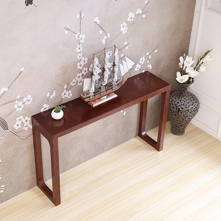 12 inch Wide Accent Table Mid-Century Modern Rectangle Console Table for Hall