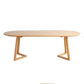 Modern Style Wooden Office Desk Oval Shape Desk with 2-Legs for Office