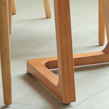 Modern Style Wooden Office Desk Oval Shape Desk with 2-Legs for Office