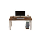 Modern Gaming Desk Antique Finish Wooden Writing Desk with Metal Legs Clearhalo 'furn' 'furn_office_desk' 'Furniture' 'Office Desks' 'Office Furniture' 'office_desk' 7082305