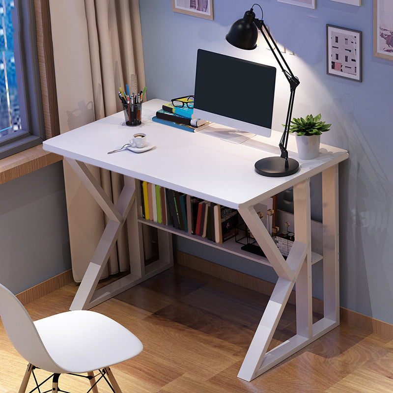 Rectangular Wooden Office Desk Antique Finish Modern Computer Desk White Clearhalo 'furn' 'furn_office_desk' 'Furniture' 'Office Desks' 'Office Furniture' 'office_desk' 7082317