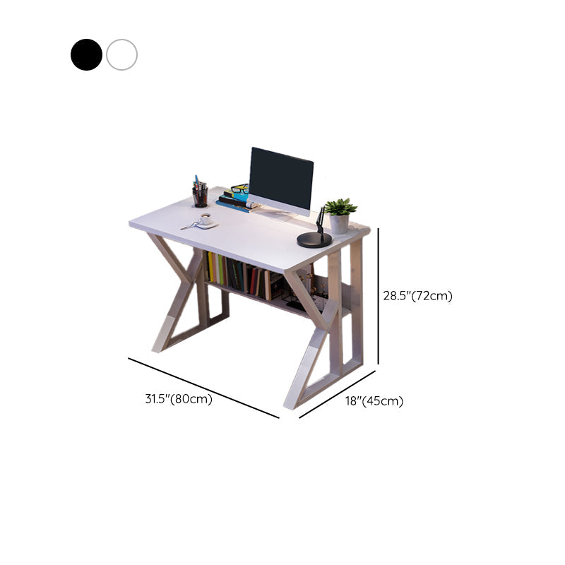 Rectangular Wooden Office Desk Antique Finish Modern Computer Desk Clearhalo 'furn' 'furn_office_desk' 'Furniture' 'Office Desks' 'Office Furniture' 'office_desk' 7082327