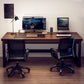 Wooden Industrial Gaming Desk Antique Finish Computer Desk with Metal Legs Clearhalo 'furn' 'furn_office_desk' 'Furniture' 'Office Desks' 'Office Furniture' 'office_desk' 7082331