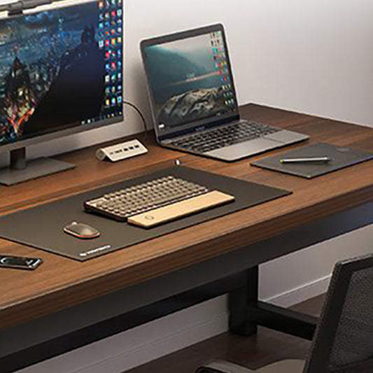 Wooden Industrial Gaming Desk Antique Finish Computer Desk with Metal Legs Clearhalo 'furn' 'furn_office_desk' 'Furniture' 'Office Desks' 'Office Furniture' 'office_desk' 7082346