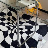 Table de tareas de forma rectangular de escritorio de estilo moderno de vidrio con 2 legs para el hogar