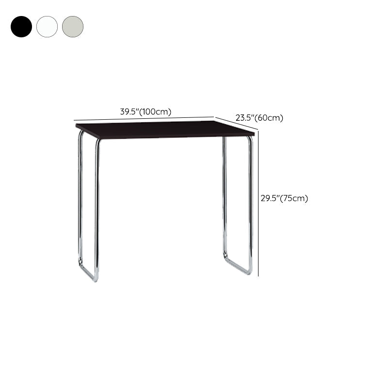 Table de tareas de forma rectangular de escritorio de estilo moderno de vidrio con 2 legs para el hogar