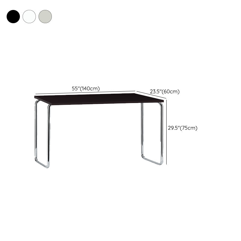 Table de tareas de forma rectangular de escritorio de estilo moderno de vidrio con 2 legs para el hogar