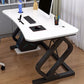 Contemporary Computer Desk Antique Finish Gaming Desk with Metal Legs