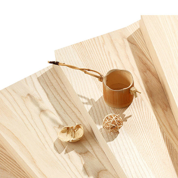 Solid Wood Corner Writing Desk Modern 29.53-inch Tall Office Desk with H-Base