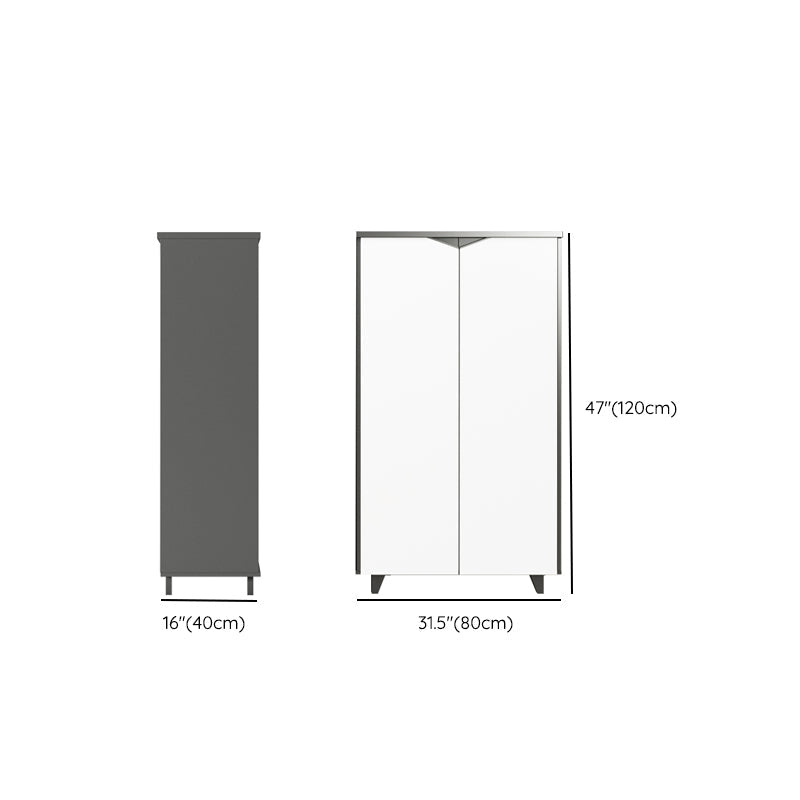 Archivo de madera de ingeniería blanca Archivo vertical contemporáneo