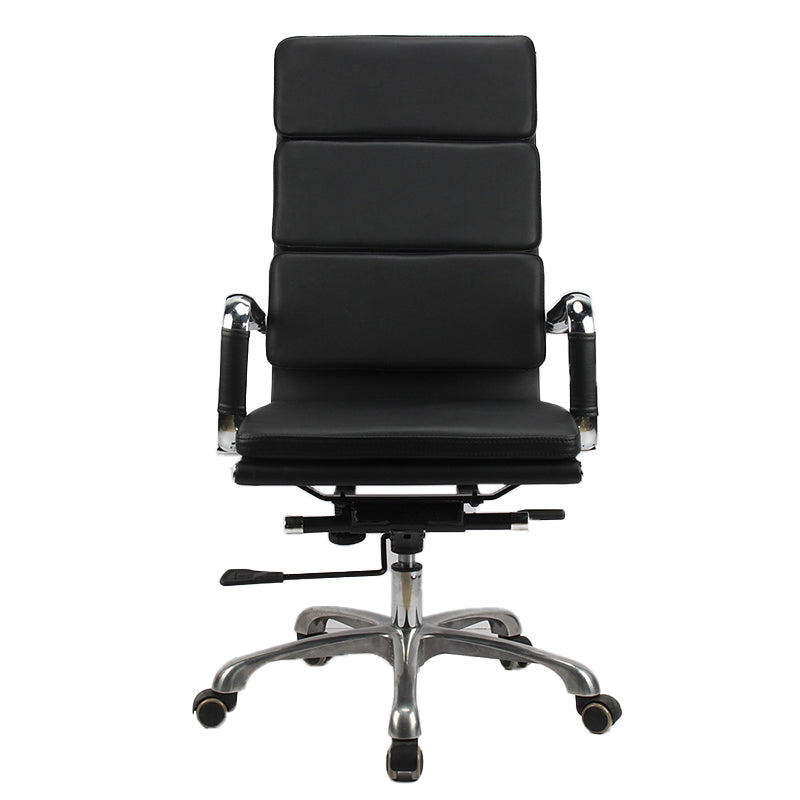 Modern Office Chair Fixed Arms Leather No Distressing Desk Chair with Wheels Clearhalo 'furn' 'furn_office_chair' 'Furniture' 'Office Chairs' 'Office Furniture' 'office_chair' 7082646