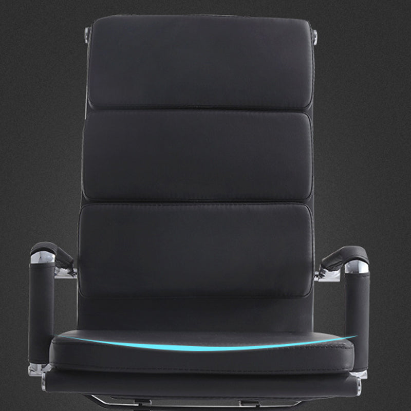 Modern Office Chair Fixed Arms Leather No Distressing Desk Chair with Wheels Clearhalo 'furn' 'furn_office_chair' 'Furniture' 'Office Chairs' 'Office Furniture' 'office_chair' 7082648