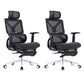 Modern Removable Arms Office Chair No Distressing Ergonomic Chair with Breathable Back Black 2 Piece Set Clearhalo 'furn' 'furn_office_chair' 'Furniture' 'Office Chairs' 'Office Furniture' 'office_chair' 7082690