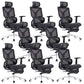 Modern Removable Arms Office Chair No Distressing Ergonomic Chair with Breathable Back Black 8 Piece Set Clearhalo 'furn' 'furn_office_chair' 'Furniture' 'Office Chairs' 'Office Furniture' 'office_chair' 7082696