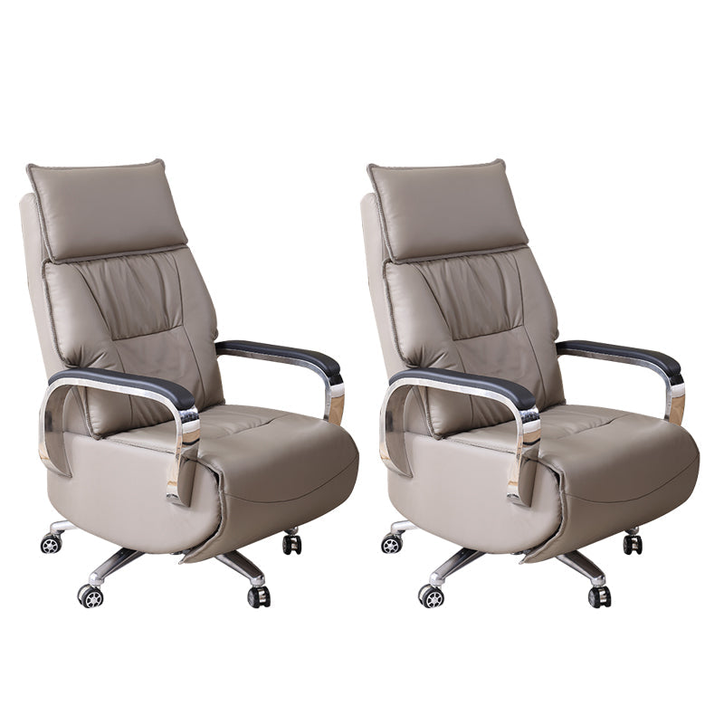 Chaise moderne en cuir en cuir réglable Hauteur de bureau chaise de bureau avec roues