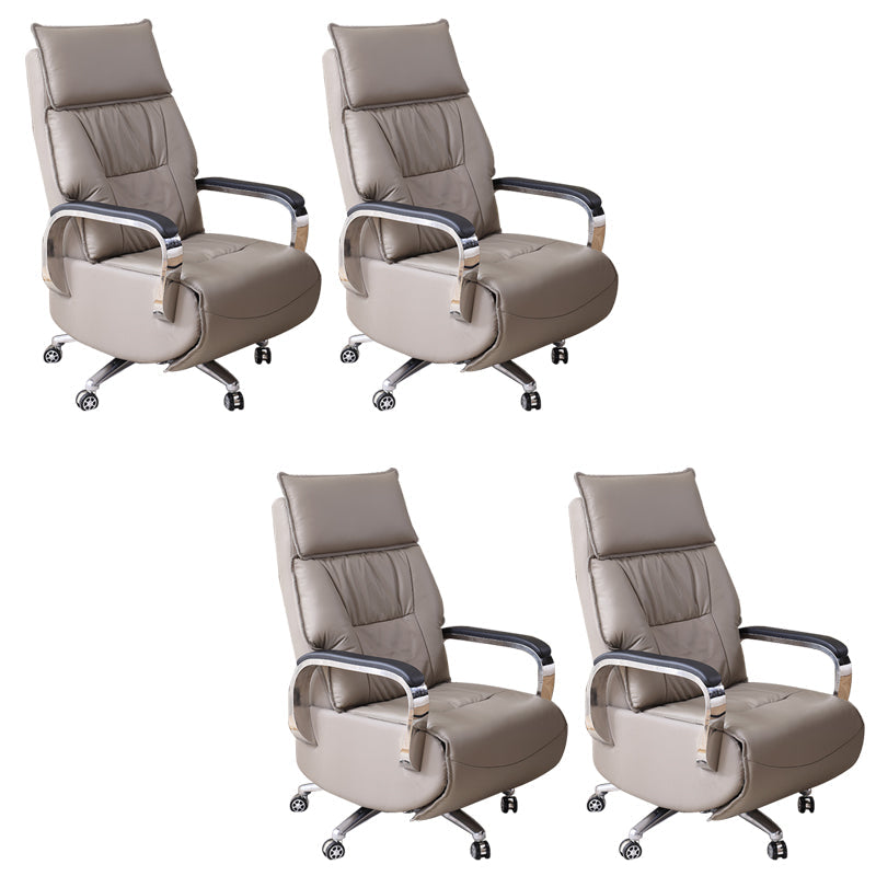Chaise moderne en cuir en cuir réglable Hauteur de bureau chaise de bureau avec roues