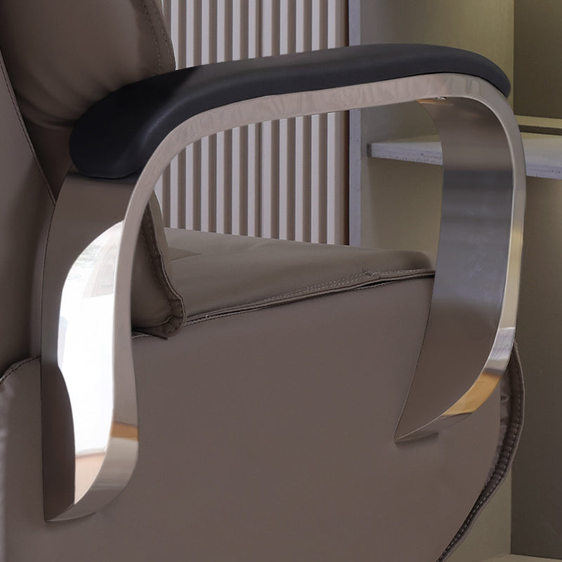 Chaise moderne en cuir en cuir réglable Hauteur de bureau chaise de bureau avec roues