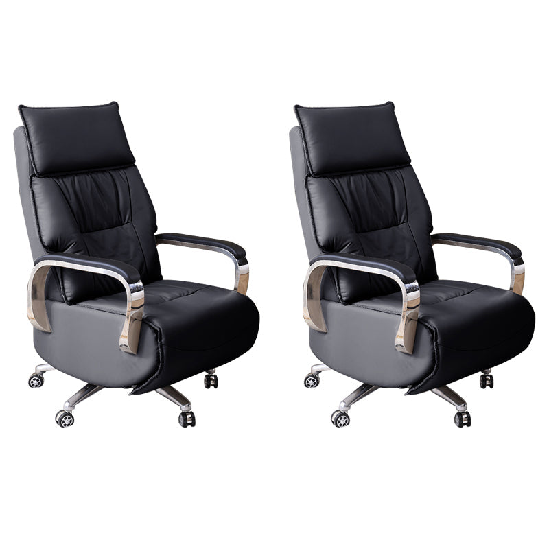 Chaise moderne en cuir en cuir réglable Hauteur de bureau chaise de bureau avec roues