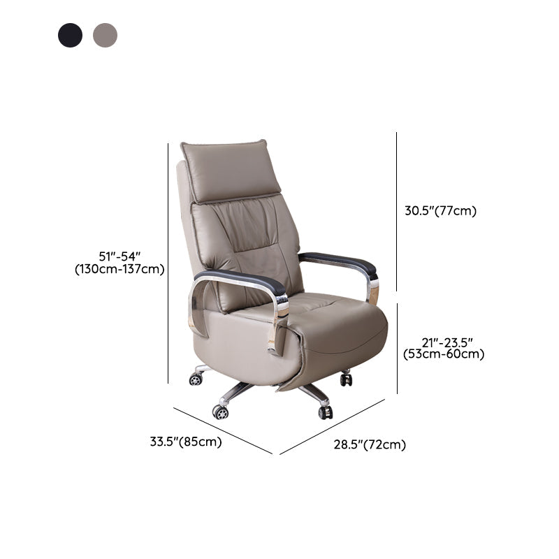 Chaise moderne en cuir en cuir réglable Hauteur de bureau chaise de bureau avec roues