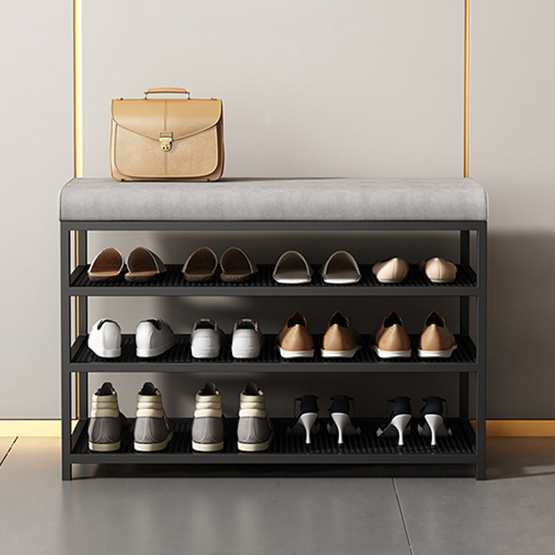 Modern Cushioned Seating Bench Rectangle Shoe Storage Entryway Bench Clearhalo 'Benches' 'Chairs & Seating' 'furn' 'furn_benches' 'Furniture' 'Living Room Furniture' 7083253