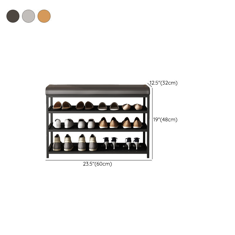 Modern Cushioned Seating Bench Rectangle Shoe Storage Entryway Bench Clearhalo 'Benches' 'Chairs & Seating' 'furn' 'furn_benches' 'Furniture' 'Living Room Furniture' 7083262