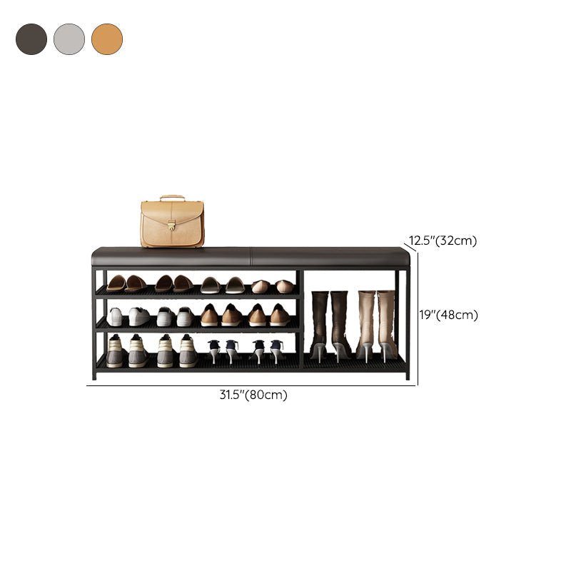 Modern Cushioned Seating Bench Rectangle Shoe Storage Entryway Bench Clearhalo 'Benches' 'Chairs & Seating' 'furn' 'furn_benches' 'Furniture' 'Living Room Furniture' 7083263