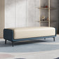 Modern Cushioned Seating Bench Rectangle Entryway and Bedroom Bench , 16 inch W Blue Clearhalo 'Benches' 'Chairs & Seating' 'furn' 'furn_benches' 'Furniture' 'Living Room Furniture' 7083268