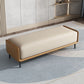 Modern Cushioned Seating Bench Rectangle Entryway and Bedroom Bench , 16 inch W Brown Clearhalo 'Benches' 'Chairs & Seating' 'furn' 'furn_benches' 'Furniture' 'Living Room Furniture' 7083269