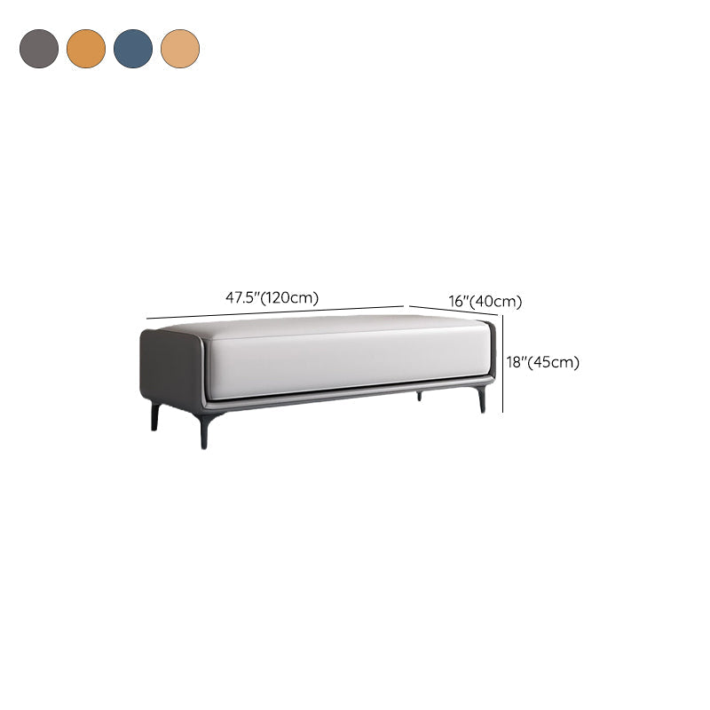 Modern Cushioned Seating Bench Rectangle Entryway and Bedroom Bench , 16 inch W Clearhalo 'Benches' 'Chairs & Seating' 'furn' 'furn_benches' 'Furniture' 'Living Room Furniture' 7083276
