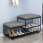 14 inch W Modern Entryway Bench Cushioned Metal Seating Bench