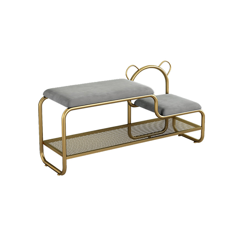 Cushioned Seating Bench Rectangle Shoe Storage Entryway Bench , 12.5 inch W Gray Clearhalo 'Benches' 'Chairs & Seating' 'furn' 'furn_benches' 'Furniture' 'Living Room Furniture' 7083298