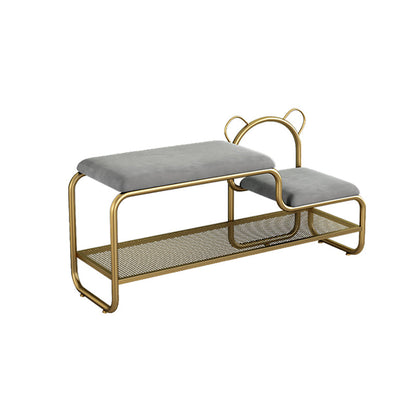 Cushioned Seating Bench Rectangle Shoe Storage Entryway Bench , 12.5 inch W Gray Clearhalo 'Benches' 'Chairs & Seating' 'furn' 'furn_benches' 'Furniture' 'Living Room Furniture' 7083298