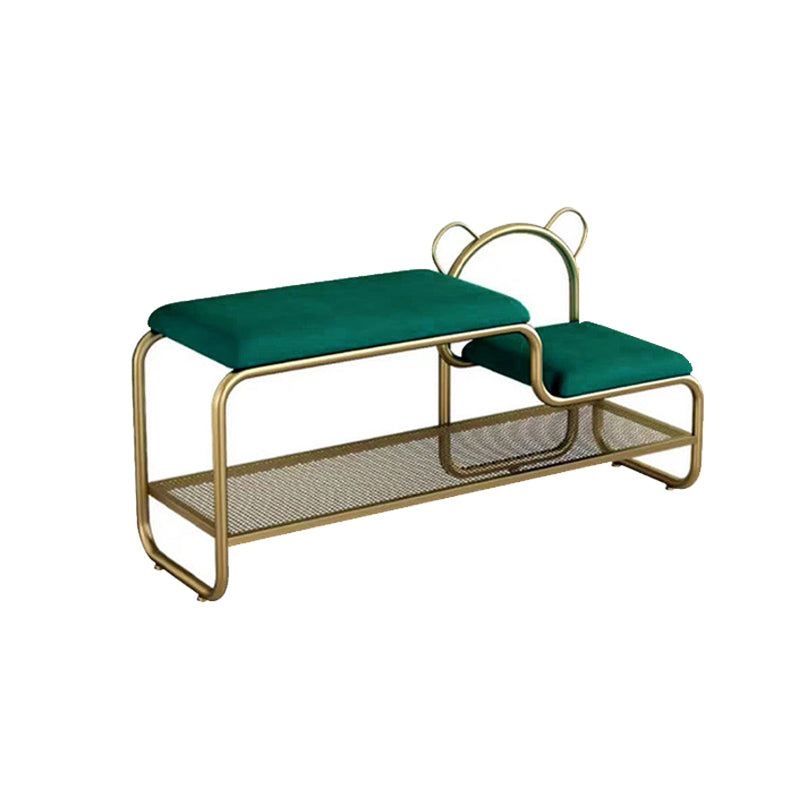 Cushioned Seating Bench Rectangle Shoe Storage Entryway Bench , 12.5 inch W Green Clearhalo 'Benches' 'Chairs & Seating' 'furn' 'furn_benches' 'Furniture' 'Living Room Furniture' 7083303