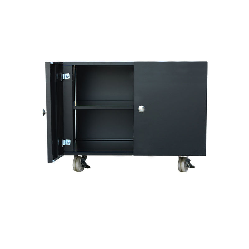 Office Metal Cabinet Modern Locking Drawers File Cabinet with Castors 24"L x 24"W x 18"H Black Clearhalo 'Filing Cabinets' 'filling_cabinets' 'furn' 'furn_filling_cabinets' 'Furniture' 'Office Furniture' 7087164