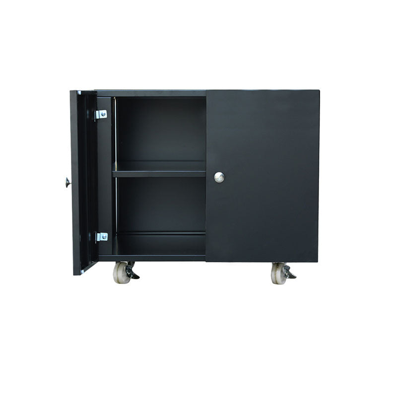 Office Metal Cabinet Modern Locking Drawers File Cabinet with Castors 23.6"L x 23.6"W x 23.6"H Black Clearhalo 'Filing Cabinets' 'filling_cabinets' 'furn' 'furn_filling_cabinets' 'Furniture' 'Office Furniture' 7087165