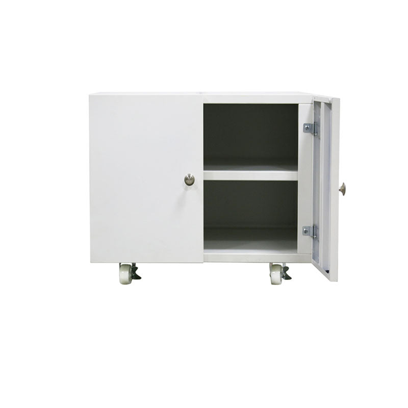 Office Metal Cabinet Modern Locking Drawers File Cabinet with Castors 23.6"L x 23.6"W x 23.6"H White Clearhalo 'Filing Cabinets' 'filling_cabinets' 'furn' 'furn_filling_cabinets' 'Furniture' 'Office Furniture' 7087167