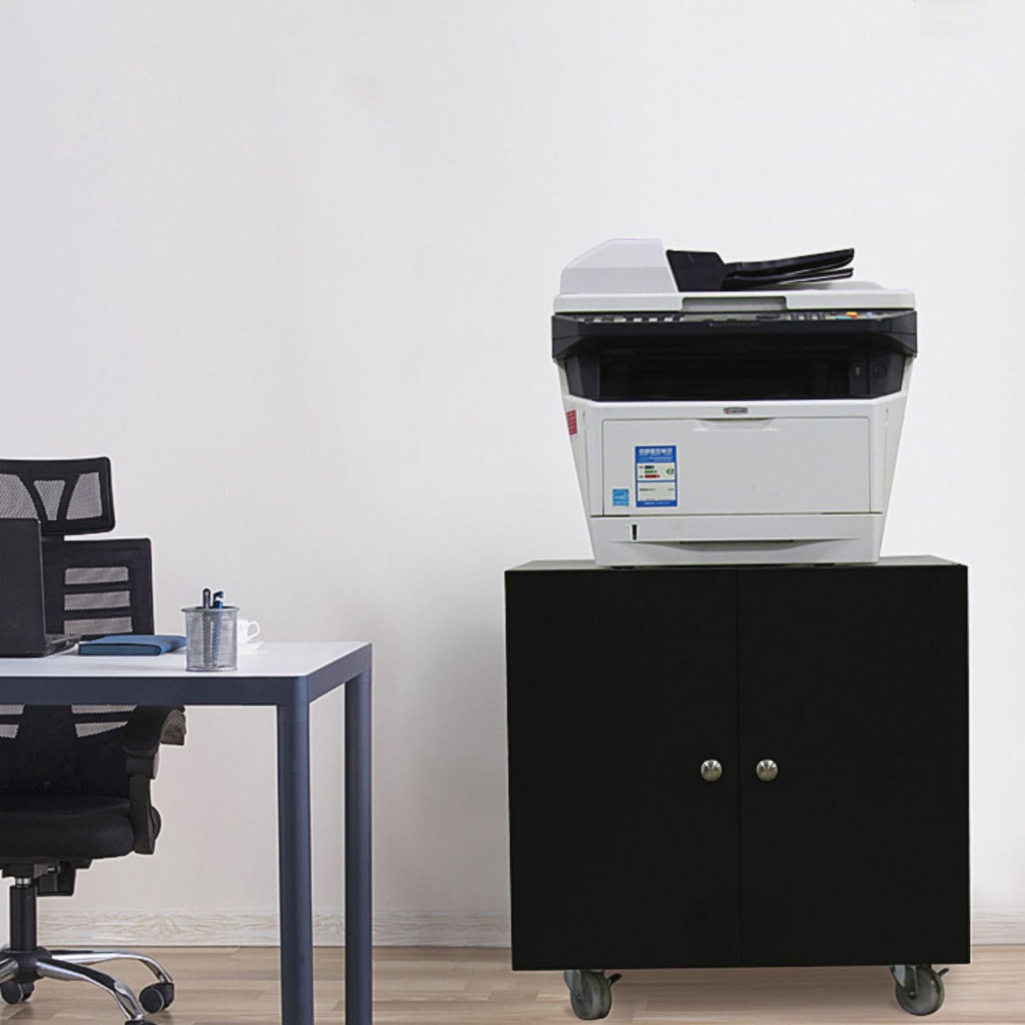 Office Metal Cabinet Modern Locking Drawers File Cabinet with Castors Clearhalo 'Filing Cabinets' 'filling_cabinets' 'furn' 'furn_filling_cabinets' 'Furniture' 'Office Furniture' 7087168