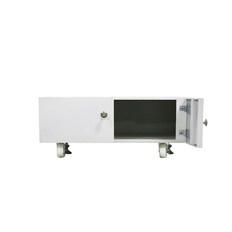 Office Metal Cabinet Modern Locking Drawers File Cabinet with Castors 23.6"L x 23.6"W x 10.2"H White Clearhalo 'Filing Cabinets' 'filling_cabinets' 'furn' 'furn_filling_cabinets' 'Furniture' 'Office Furniture' 7087171