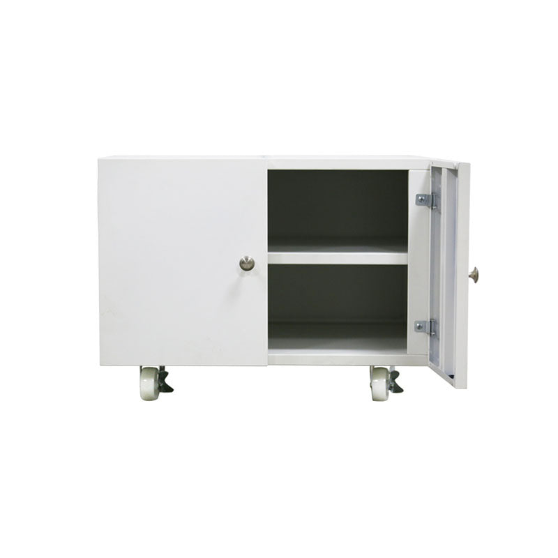 Office Metal Cabinet Modern Locking Drawers File Cabinet with Castors 24"L x 24"W x 18"H White Clearhalo 'Filing Cabinets' 'filling_cabinets' 'furn' 'furn_filling_cabinets' 'Furniture' 'Office Furniture' 7087173
