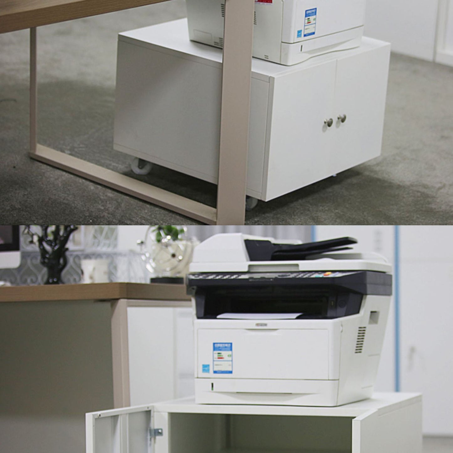 Office Metal Cabinet Modern Locking Drawers File Cabinet with Castors Clearhalo 'Filing Cabinets' 'filling_cabinets' 'furn' 'furn_filling_cabinets' 'Furniture' 'Office Furniture' 7087177