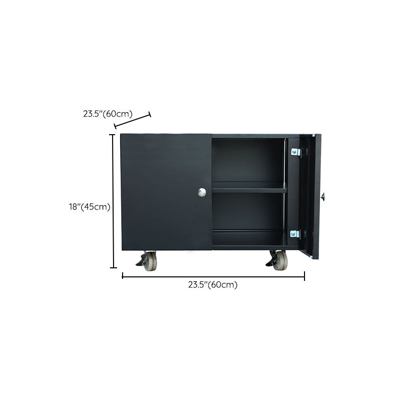 Office Metal Cabinet Modern Locking Drawers File Cabinet with Castors Clearhalo 'Filing Cabinets' 'filling_cabinets' 'furn' 'furn_filling_cabinets' 'Furniture' 'Office Furniture' 7087181