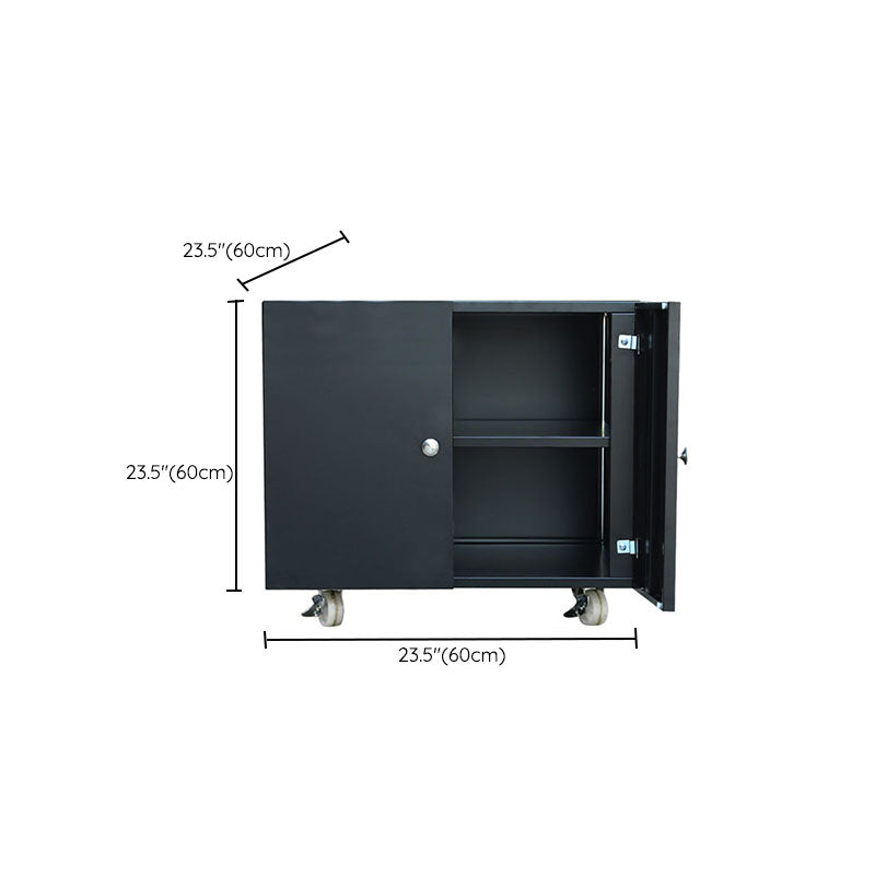Office Metal Cabinet Modern Locking Drawers File Cabinet with Castors Clearhalo 'Filing Cabinets' 'filling_cabinets' 'furn' 'furn_filling_cabinets' 'Furniture' 'Office Furniture' 7087183